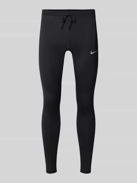 Legginsy sportowe o kroju tight fit z nadruk z logo Nike Training czarne