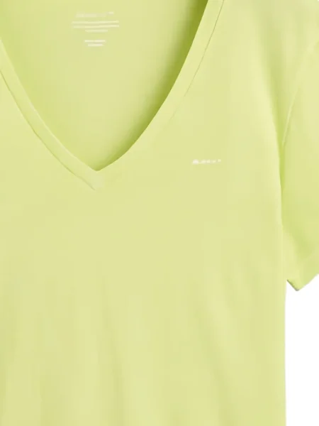 Tricou Gant cu decolteu în V galben