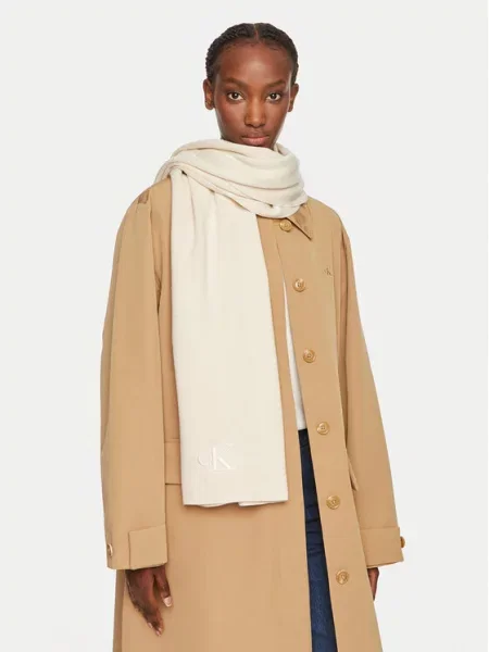 Šál Calvin Klein hnedá