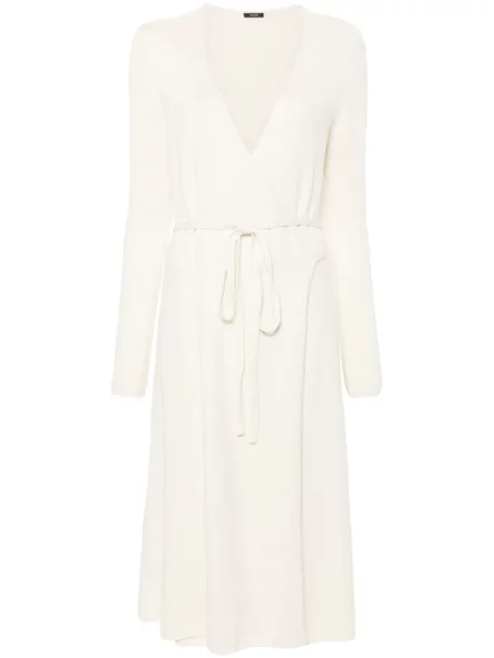 Rochie maxi Joseph tricotate de costum alb