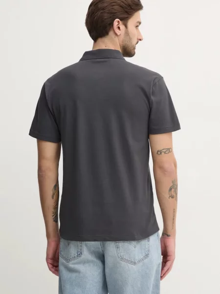 Calvin Klein Jeans koszulka polo Mężczyźni czarny jednolity S szara