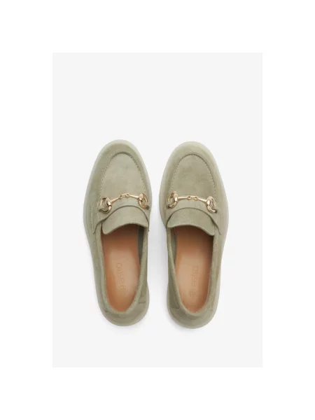 Велюровые лоферы Estro зеленые