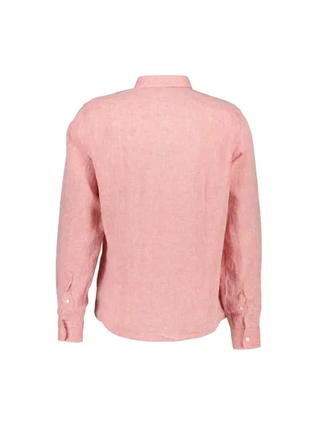 Boss Black Koszule Mężczyzna M Len Liam Linen Shirt czerwony