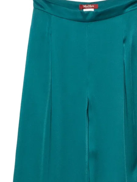 Pantaloni Max Mara din satin albastru