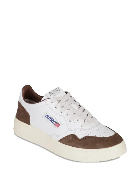 Sneakerși Autry din piele de căprioară alb