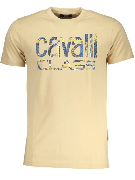 Tricou Cavalli Class scurt bej