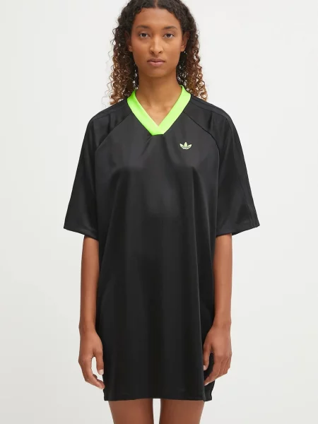 Φόρεμα adidas Originals Jacquard Dress μαύρο