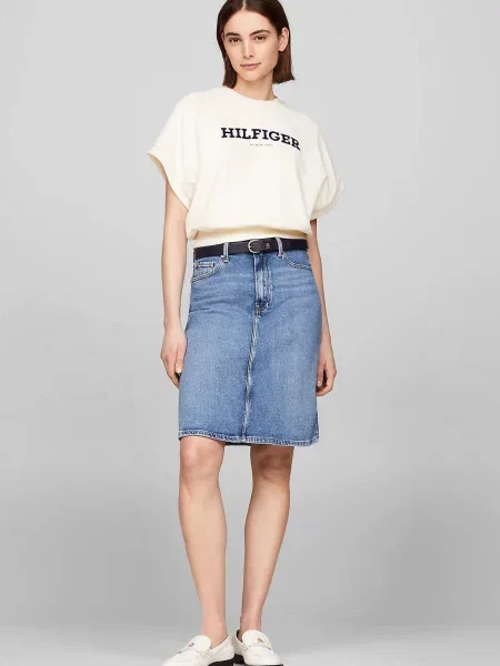 Джинсова спідниця Tommy Hilfiger а-силуету синя
