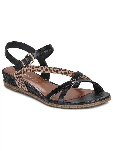 Tamaris Sandale maro deschis negru