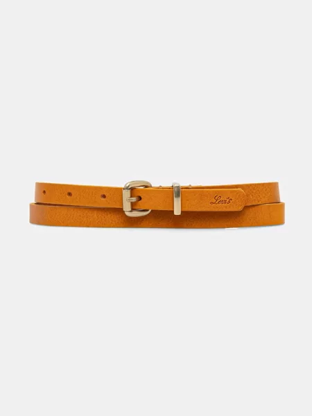 Levi's pásek dámský kožený DILLON NARROW oranžový