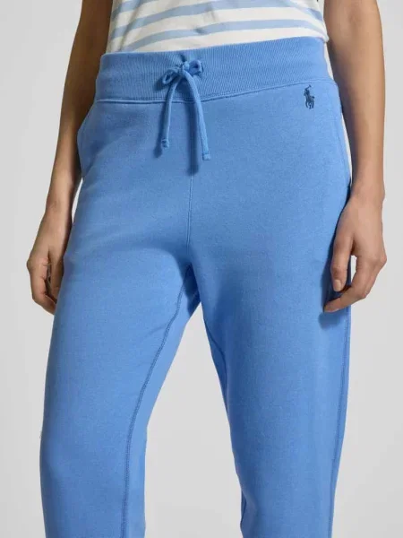 Spodnie dresowe z elastycznym ściągaczem Polo Ralph Lauren niebieskie