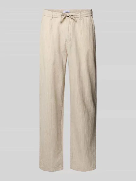 Spodnie materiałowe z dodatkiem lnu i bocznymi wpuszczanymi Lindbergh