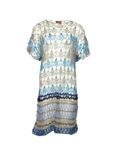 Pletené oblekové šaty Missoni Pre-owned bílé