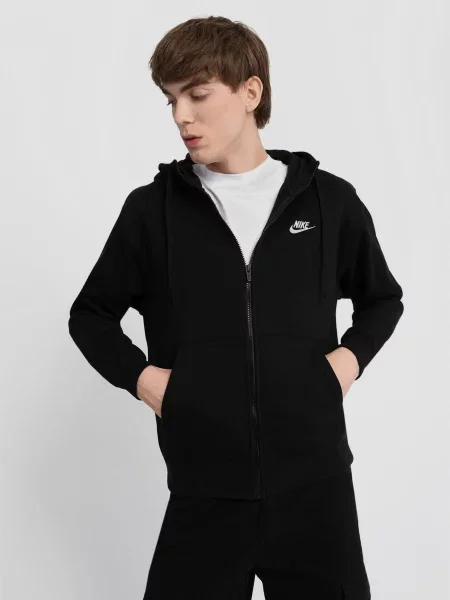 Кофта NIKE M Nsw Club Hoodie Fz Bb бавовна/поліестер чорний