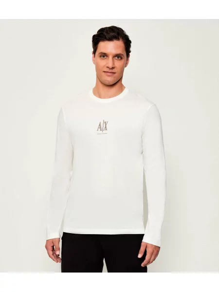 Hosszú ujjú póló Armani Exchange fehér