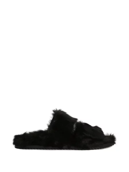 Blană sandale Dolce & Gabbana negru