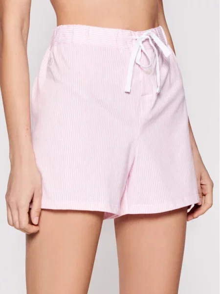 Lauren Ralph Lauren Pižaminės kelnės rožinė balta