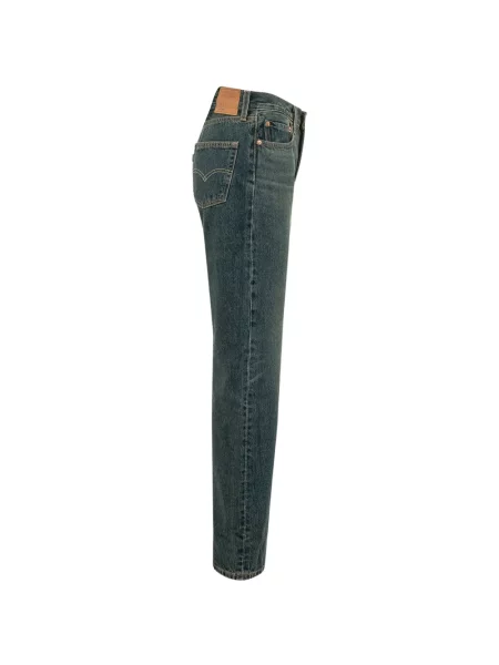 Decupat gulerat blugi Levi's® cu talie înaltă albastru