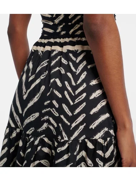 Fusta maxi Johanna Ortiz cu imagine negru