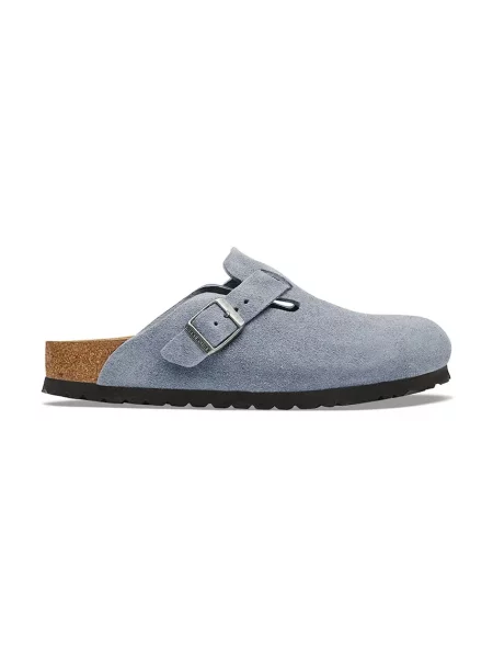 Birkenstock natikači semiš Boston Suede Leather modra
