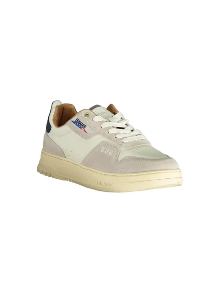 Lniane trampki Blauer casual białe