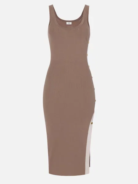 Платье Elisabetta Franchi коричневое