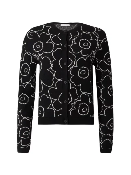 Marimekko Geacă tricotată VILLI / alb negru