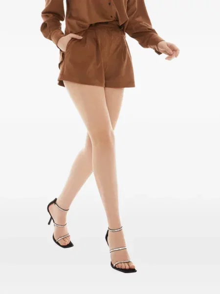 Pantaloni scurți Tessitura Body Couture maro