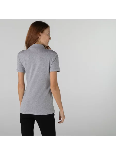 Lacoste Koszulka Polo Z Elastycznej Piki Bawełnianej Slim Fit szara