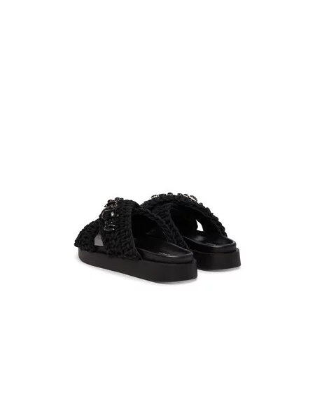 Női papucsok INUIKII Woven Stones black. Méret: 36 EU fekete