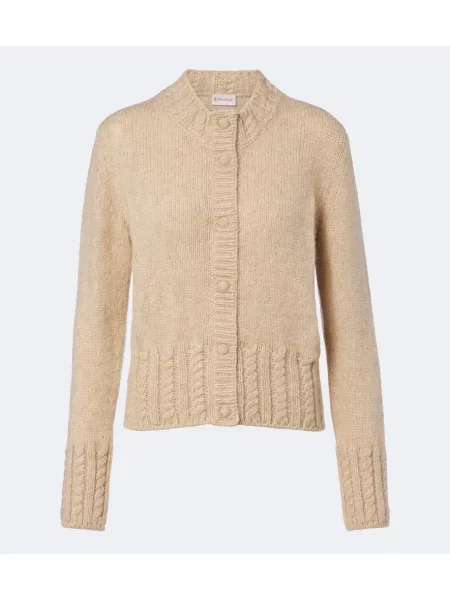 Cardigan Moncler de lână bej