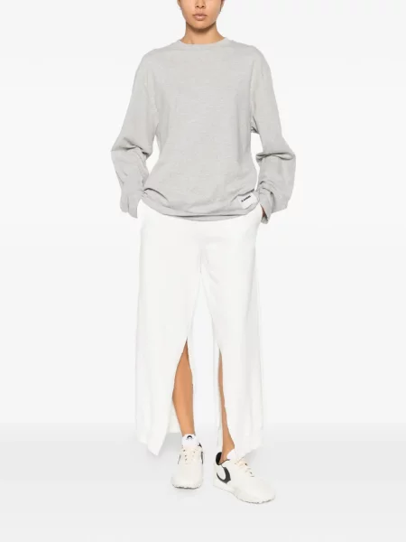Pantaloni Mm6 Maison Margiela alb
