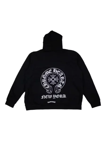 Hoodie Chrome Hearts με μοτίβο καρδιά μαύρο
