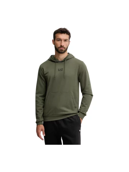 Bluza z kapturem Emporio Armani Ea7 zielona