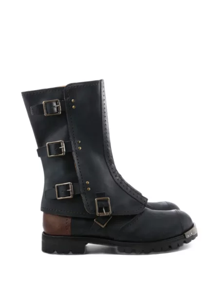 Brogues Ziggy Chen cu cataramă cu bretele negru