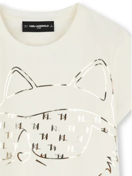 Karl Lagerfeld Kids Tričko D Écru