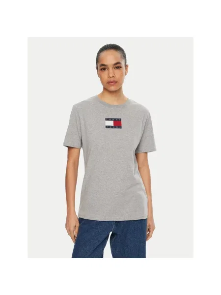 Tommy Jeans T-Shirt Relaxed Fit γκρι