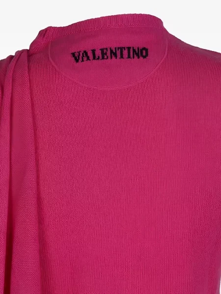 Pulover Valentino Garavani drapat roz