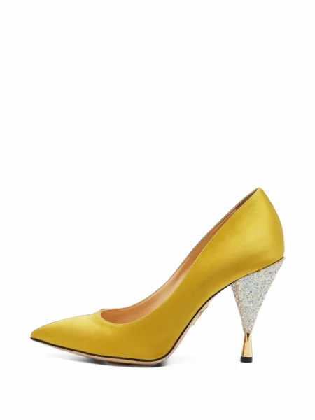 Pantofi cu toc Charlotte Olympia galben