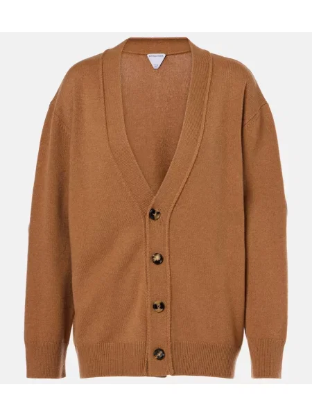 Cardigan Bottega Veneta din cașmir bej