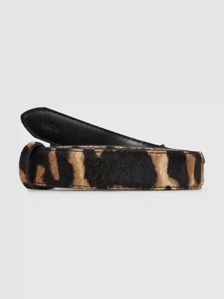 Karl Lagerfeld Usnjen pas K/SIGNATURE rjava