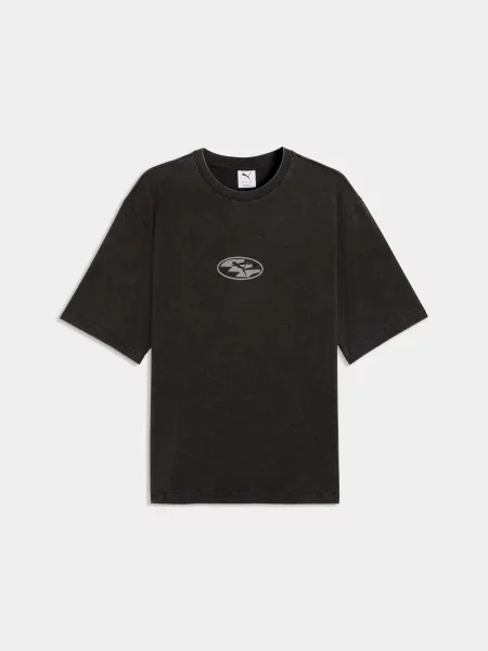 Жіноча Футболка PUMA Spc Boxy Washed Tee комбінований верх чорний