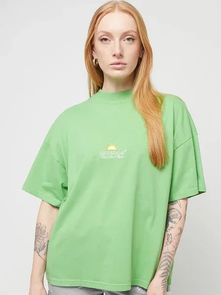 Pegador Majica Flora rumena / svetlo zelena bela