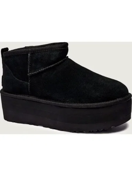 UGG Hótaposó W CLASSIC ULTRA MINI | gyapjú | hasított bőr fekete