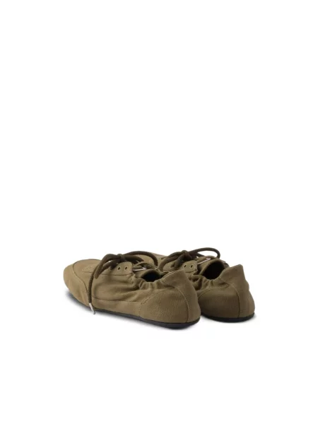 Sneakersy Prada sznurowane koronkowe zielone