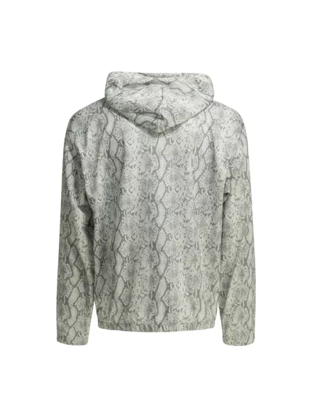 Bluza z kapturem Stussy z kapturem z siateczką szara