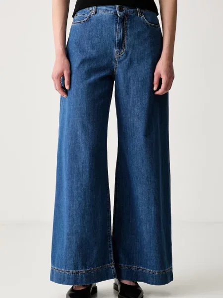 Weekend Max Mara blugi wide leg pentru femei WKDVEGA albastru