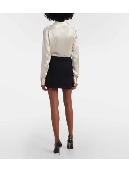 Vilnonis plisuotas plisuotas sijonas Tom Ford mėlyna