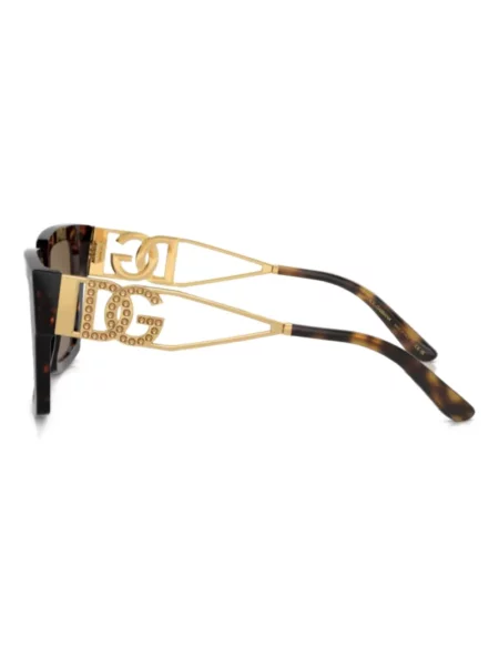 Слънчеви очила Dolce & Gabbana Eyewear с кристали кафяво