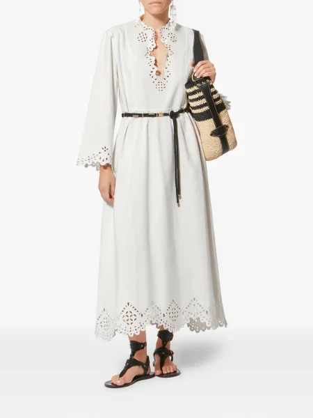 Rochie midi Marant Etoile până la genunchi de costum alb